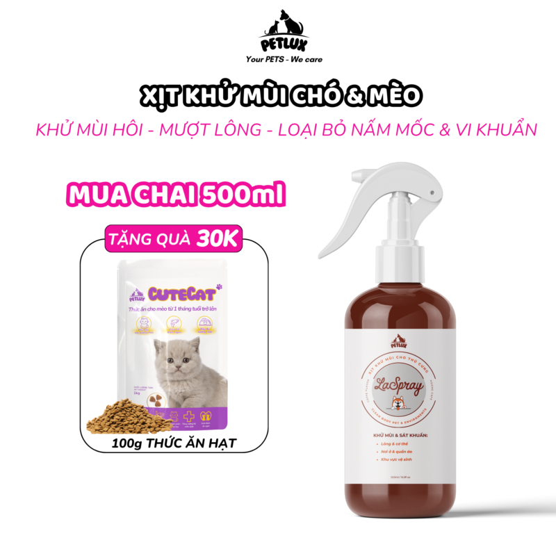 Xịt khử mùi, khử khuẩn Laspray - Khử sạch mùi hôi khai, làm sạch khu vệ sinh, ổ nằm, đồ chơi thú cưng, giúp thú cưng đi vệ sinh đúng chỗ - Hình ảnh 10